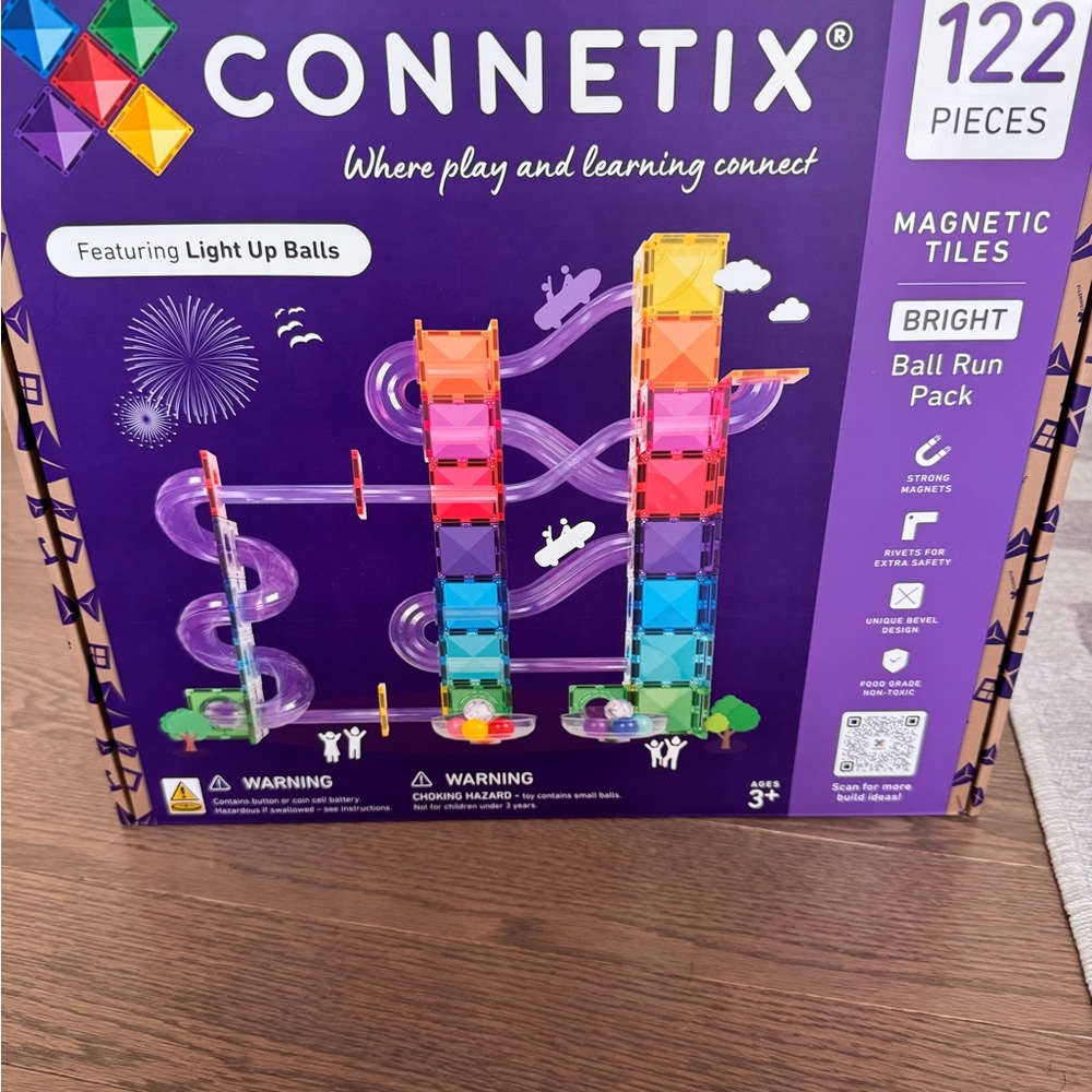 Connetix Bright Ball Run Magnetic Tiles - Brand New Unopened